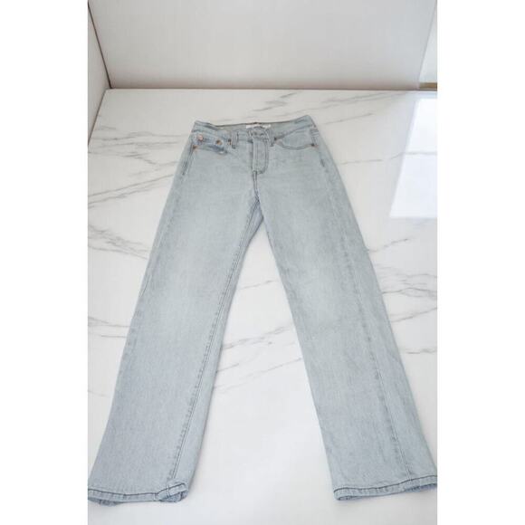 Levi's Premium Wedgie Straight Jeans – Size 25 – Gray Wash Button Fly Denim - Picture 1 of 16